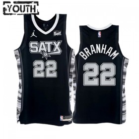 Camiseta Niños San Antonio Spurs Malaki Branham 22 2022-23 Jordan Statement Edition Negro Swingman